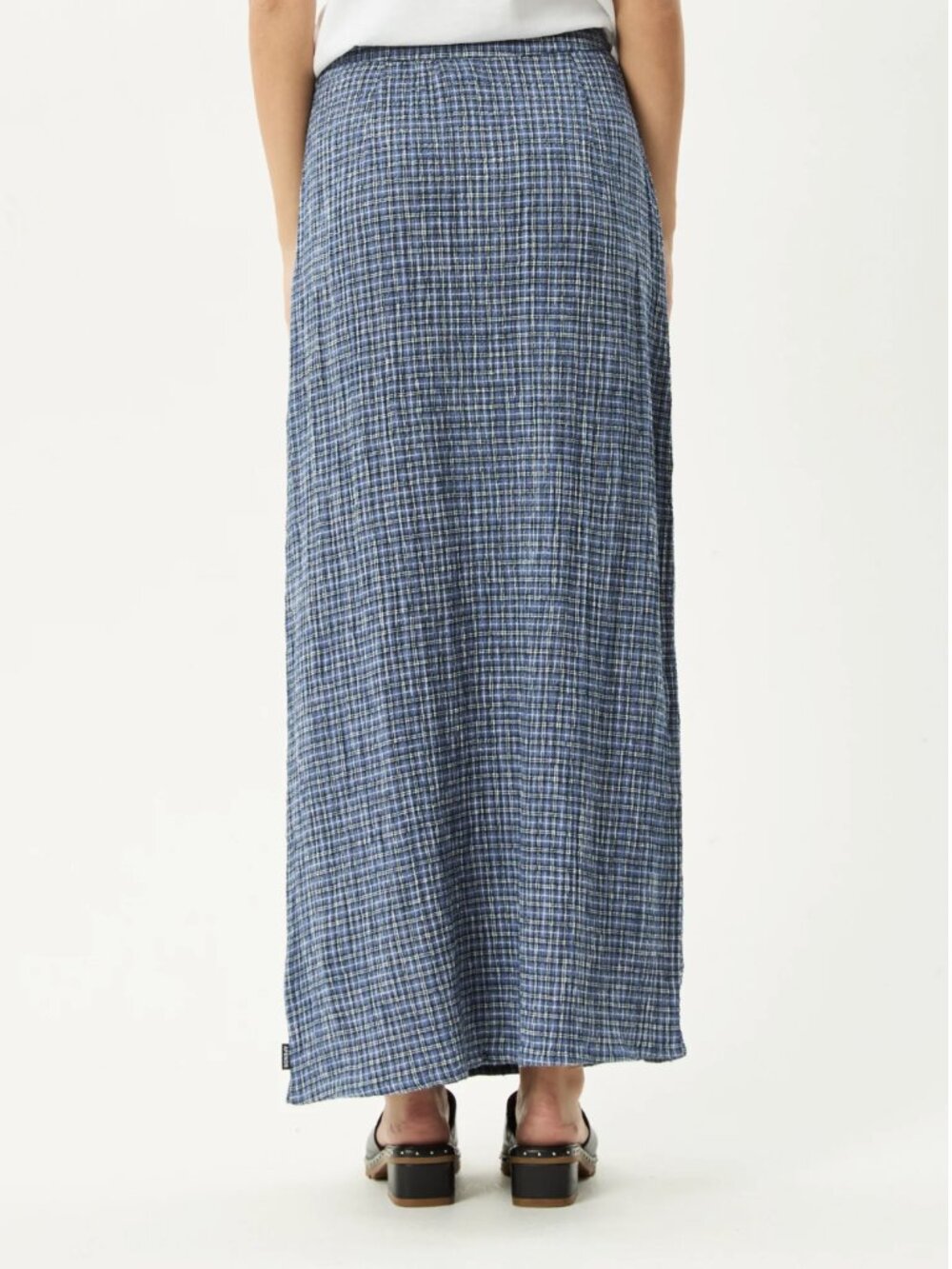 Afends Lita Seersucker Maxi Skirt Seersucker Maxi Skirt - Size Small - NWT Blue - Picture 6 of 6